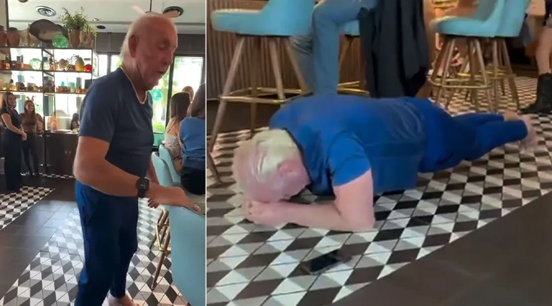 Ric Flair: A 76-Year-Old Legend’s Impromptu 4-Minute Plank Demonstration