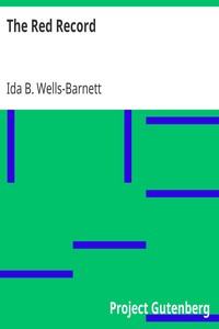 The Red Record by Ida B. Wells-Barnett