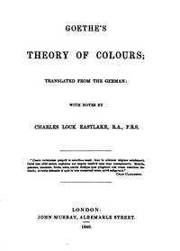 Goethe's Theory of Colours by Johann Wolfgang von Goethe